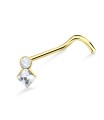 Diamond Stone Curved Nose Stud NSKB-832